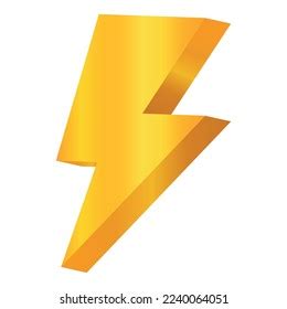 Yellow Lightning Bolt 3d Vectorart Stock Vector (Royalty Free) 2240064051 | Shutterstock