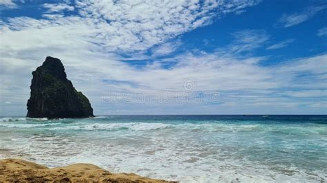 A Colourful View of the Beach Cacimba Do Padre in Fernando De Noronha. a Famous Beach for ...