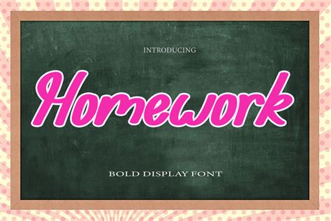 Homework Font by PAYJHOshop · Creative Fabrica