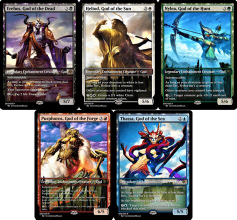 Theros Mono-Colored Gods – CustomizedMTG – Magic the Gathering Proxy Cards