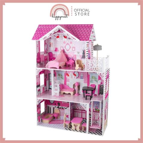 Big Dollhouse Wooden Barbie Dollhouse for Girls FREE FAIRY LIGHTS ...