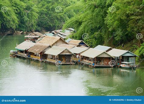 Thai Houses Along Khlong Rob Krung Canal In Bangkok Editorial Image | CartoonDealer.com #114637836