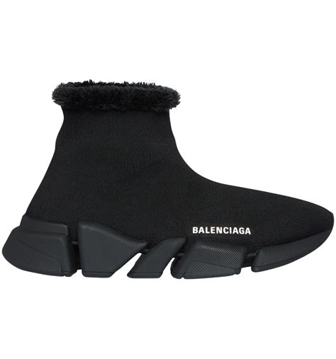 Balenciaga Speed 2.0 Recycled Fake Fur Black (W) - 669789W2DI31000 - ES