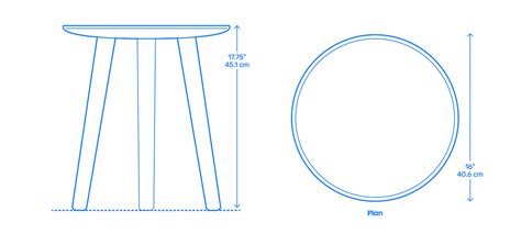 Edge Side Table Dimensions & Drawings | Dimensions.com