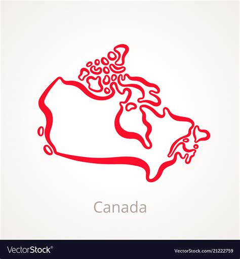 Canada - outline map Royalty Free Vector Image