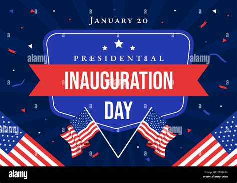 USA Presidential Inauguration Day Vector Illustration January 20 with ...