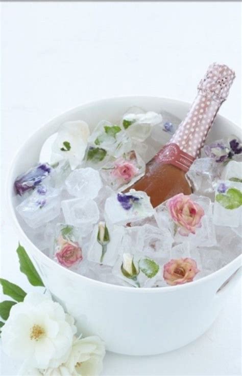 Floral ice cubes, Floral ice, Flower ice