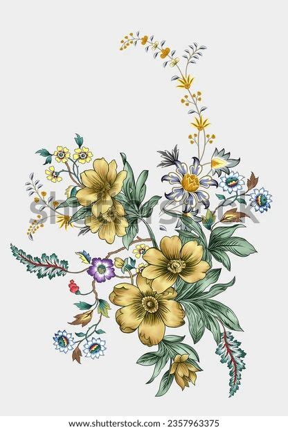 Textile Digital Design Motif Pattern Decor Stock Illustration 2357963375 | Shutterstock | Flower ...