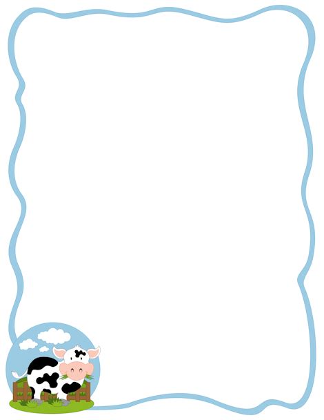 Cow page border. Free downloads at http://pageborders.org/download/cow-border/ Borders And ...