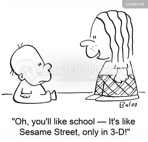 First Day At School Cartoons and Comics - funny pictures from CartoonStock