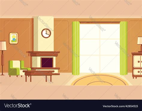 Background home living room cartoon house Vector Image