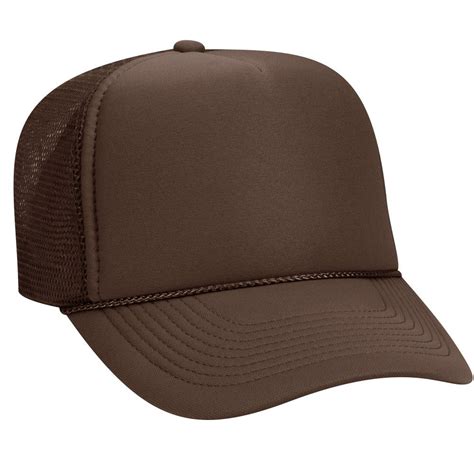 OTTO Polyester Foam Front 5 Panel Pro Style Mesh Back Trucker Hat - Brown - Walmart.com ...