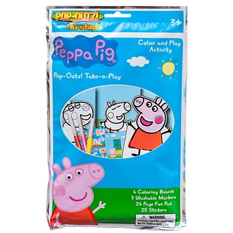 Peppa Pig Pop-Outz Take-n-Play Color and Play Activity Kit - Walmart.com