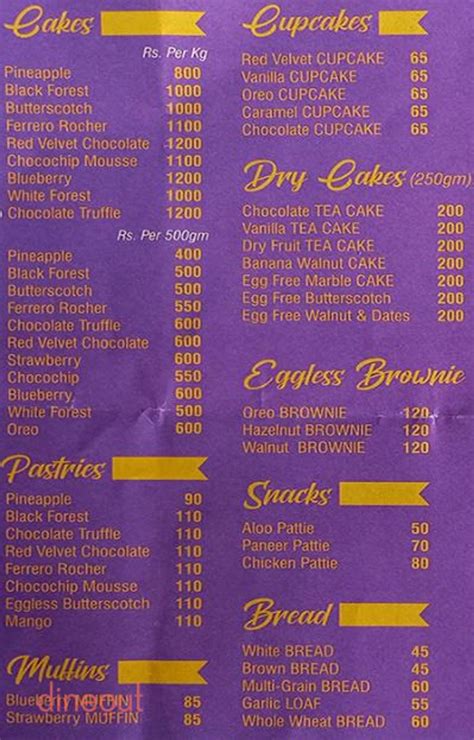 Menu of Karachi Bakery, Connaught Place, Delhi | Dineout discovery