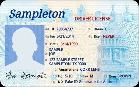 Template for fake drivers license - bxeenterprises