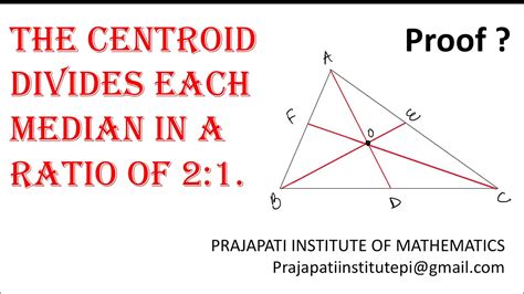 The centroid divides each median in a ratio of 2:1 || PROOF || GEOMETRY || CONCEPT || - YouTube