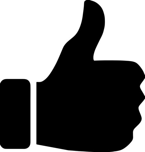 Clipart - Thumbs Up Silhouette