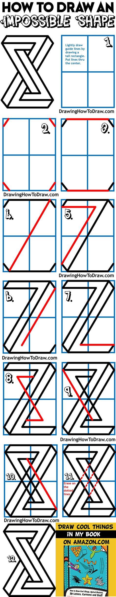 Easy Illusion Drawings Step By Step at Drawing Tutorials