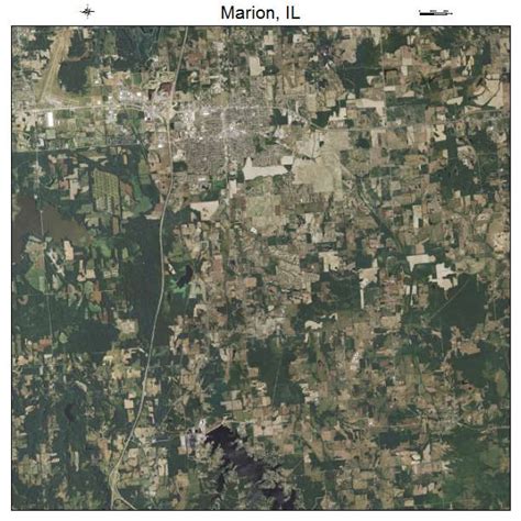 Aerial Photography Map of Marion, IL Illinois