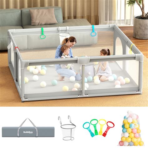 Baby Playpen, Bubblbay 71x59" Extra Large Playpen for Toddlers with ...