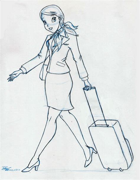 Flight Attendant Sketch by Anime-Ray on deviantART