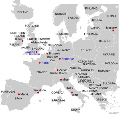 American Airlines Route Map Europe – Map Vector