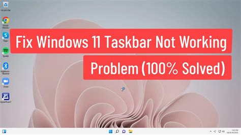 Fix Windows 11 Taskbar Not Working Problem (100% Solved) - YouTube