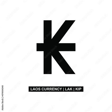 Laos Currency Icon Symbol With Iso Code. Vector Illustration vector de Stock | Adobe Stock