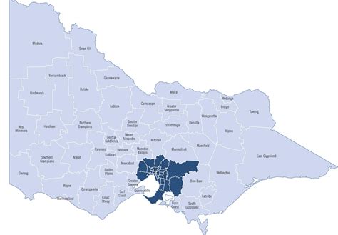 Victorian councils map - Map of Victorian councils (Australia)