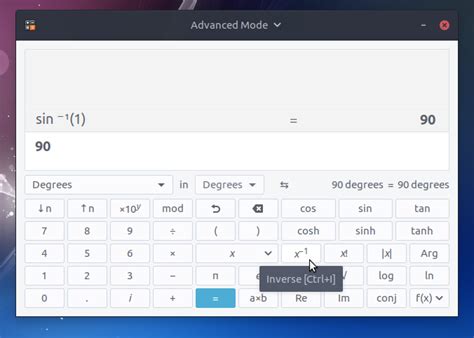 Inverse Sine, Cosine, and Tangent on Ubuntu Calculator - Ask Ubuntu