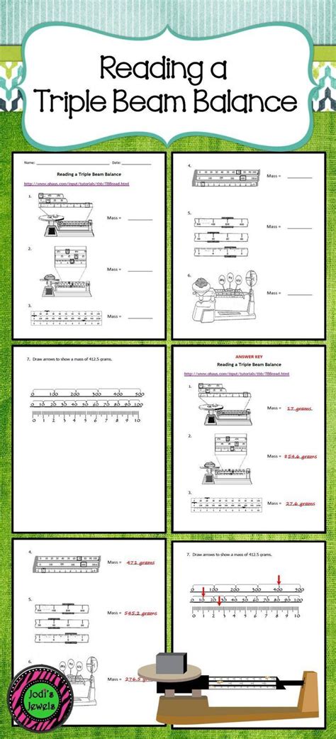 Triple Beam Balance Practice Worksheet Reading A Triple Beam Balance | Practices worksheets ...