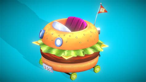 Spongebob Patty Wagon - Download Free 3D model by TheJagStudio [b5289b9] - Sketchfab