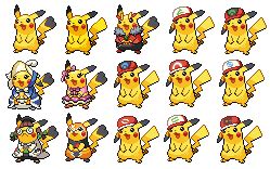 Pikachu sprites by leparagon on DeviantArt