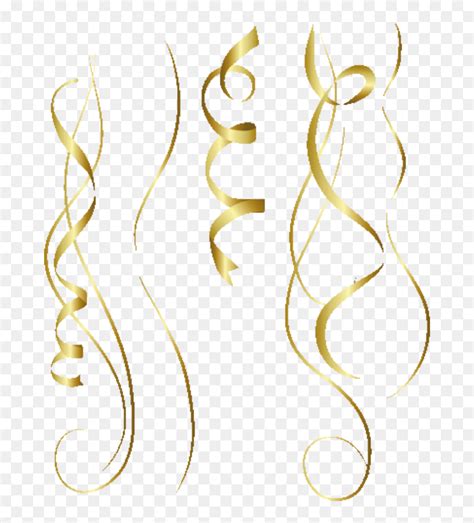 Gold Streamers Transparent, HD Png Download - vhv