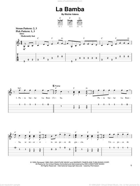 La Bamba Guitar Chords | Musical Chords