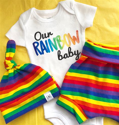 Our Rainbow Baby Rainbow Baby Outfit Rainbow Knot Hat | Etsy