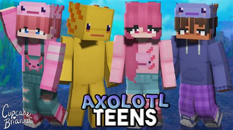 Axolotl Teens HD Skin Pack by CupcakeBrianna (Minecraft Skin Pack) - Minecraft Marketplace (via ...