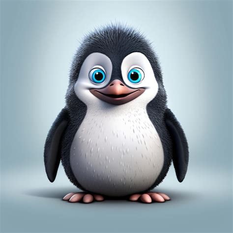 Premium AI Image | Funny Penguin Cartoon Vector 3d Animations Adelie ...