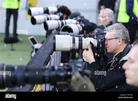 Football photographers at work during the UEFA Europa League Round of 16 game FC Shakhtar ...