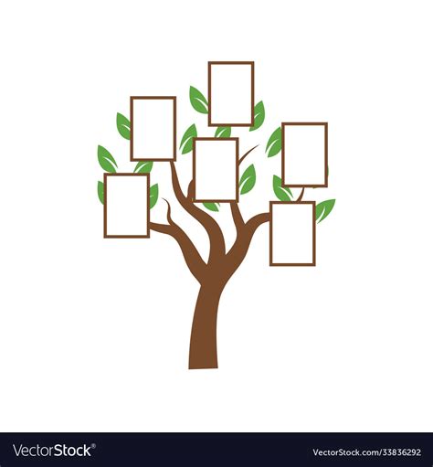 Family tree template design Royalty Free Vector Image