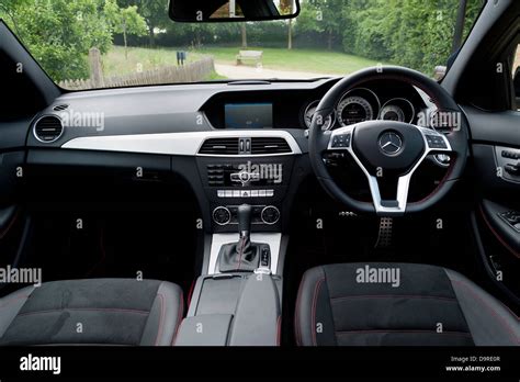 Interior of Mercedes Benz C250 Coupe AMG Sport 2013 Stock Photo - Alamy