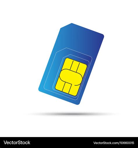 Mobile phone sim card standard micro and nano sim Vector Image