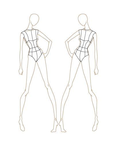 Free Female Fashion Figure Croqui's - Designers Nexus Inc Fashion Sketch Template, Fashion ...