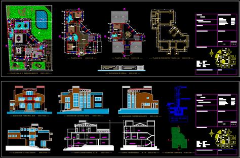 Modern Villa Plan [DWG]