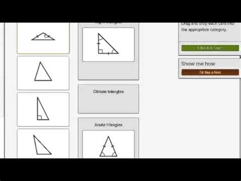 05 Classifying shapes 07 Examples with perpendicular lines and right, obtuse, acute triangles ...