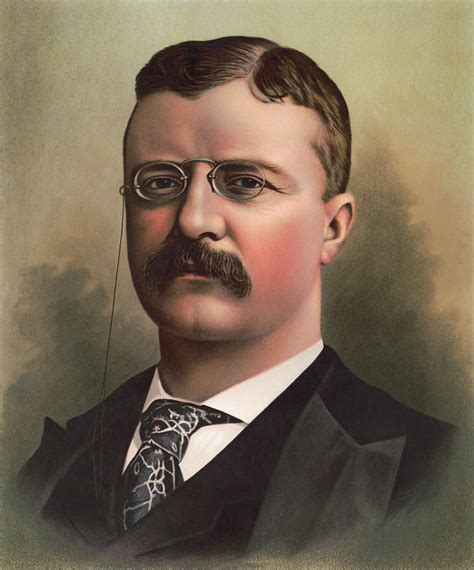 Teddy Roosevelt Color Portrait Painting by War Is Hell Store - Pixels