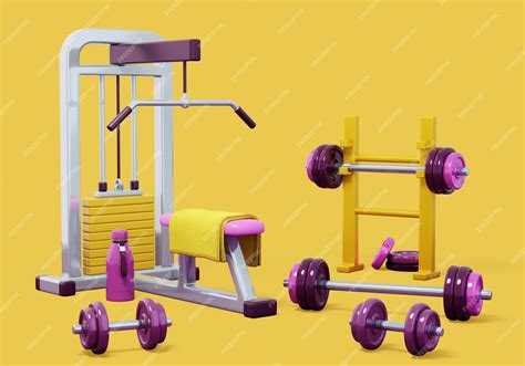 Free PSD | Gym equipment still life background