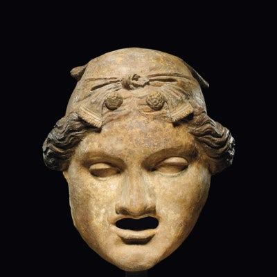 A GREEK TERRACOTTA THEATRE MASK , HELLENISTIC PERIOD, CIRCA 3RD-2ND ...