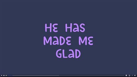 He Has Made Me Glad Instrumental with Lyrics - YouTube