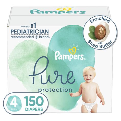 Pampers Pure Diapers Size 4, 150 Count (Choose Your Size Count) | lupon.gov.ph